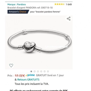 Vends bracelet Pandora neuf Vends bracelet Pandora neuf