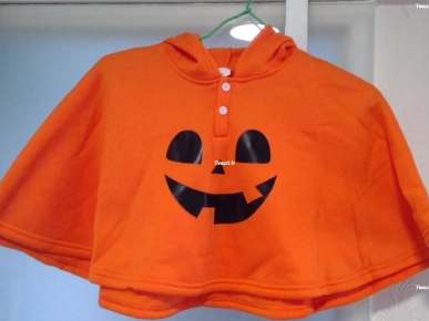 10€ Ponchon citrouille avec capuche