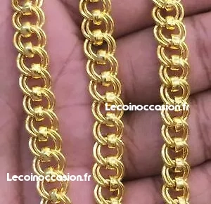 collier de chaîne unisexe lourd fait à la main vintage dubai, or collier de chaîne unisexe lourd fait à la main vintage dubai, or