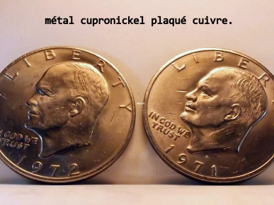 4 pieces de monnaie americaines.
