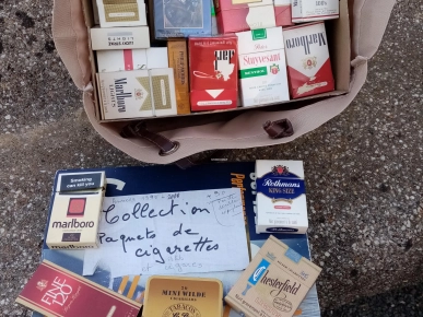 Collection paquets de cigarettes