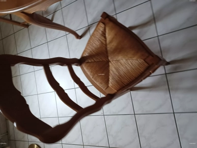 Table ovale + chaises et fauteuils en chêne