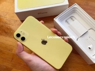 Iphone 11 jaune ACCESSOIRES + GARANTIE