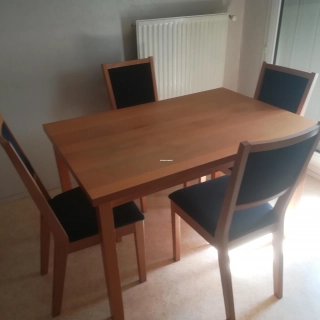 Table de salle à manger avec ses 4 chaises + table basse