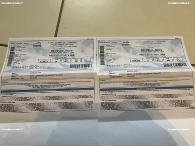 2 places pour le concert des dépêches modes !! Platinum 2 places pour le concert des dépêches modes !! Platinum