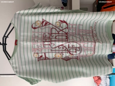 t-shirts vert et rose t-shirts vert et rose