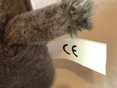Petit Eléphanteau Gris Foncé Gros Yeux Animal Savane Peluche