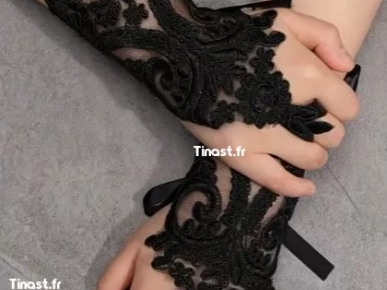Mitaines en dentelle noir