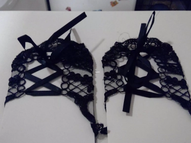 Mitaines en dentelle noir