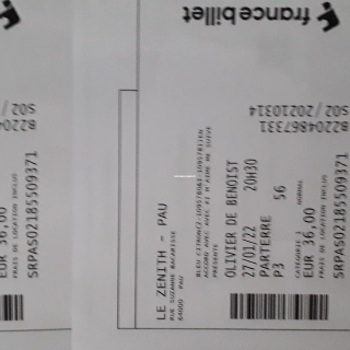 2 places zénith pau olivier de benoist 2 places zénith pau olivier de benoist