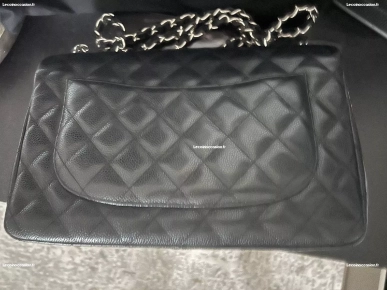 Chanel Classic Single Flap Jumbo Black Caviar Leather