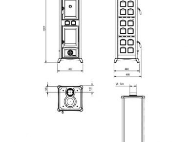 Poêle à bois La Nordica Gemma Forno 5.0 – Petra 7,3 kW