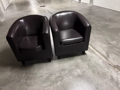 FAUTEUIL SIMILI CUIR MARRON FAUTEUIL SIMILI CUIR MARRON