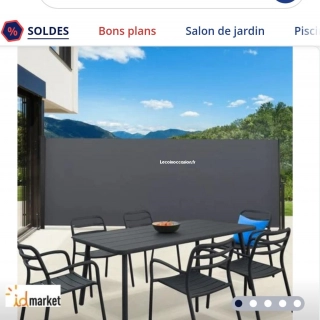 Paravent exterieur retractable neuf dans sa  oite origine 400x169 cm gris clair store lateral Paravent exterieur retractable neuf dans sa  oite origine 400x169 cm gris clair store lateral