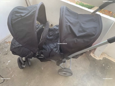 poussette deux places noire poussette deux places noire