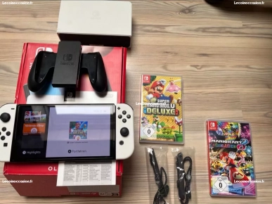 Nintendo Switch OLED 64 Go en blanc Nintendo Switch OLED 64 Go en blanc