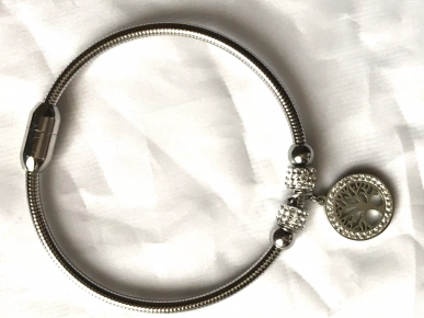 Bracelet Breloque Pendentif Style Arbre Vie Pierres Strass Bijou