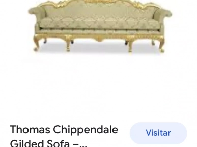Canape vintage style Thomas Chippendale