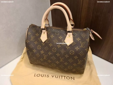 Authentique sac à main Louis Vuitton Monogram Speedy 30