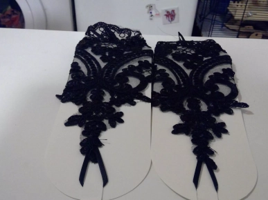 Mitaines en dentelle noir