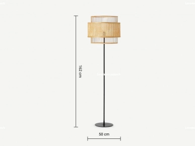 Yen lampadaire rotin naturel