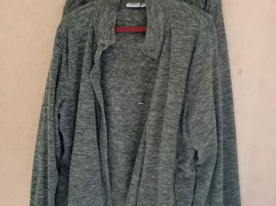 2 Gilets polaires fins gris clair