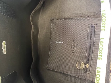 Sac cabas noir Lacoste modèle L12.12 Concept Uni