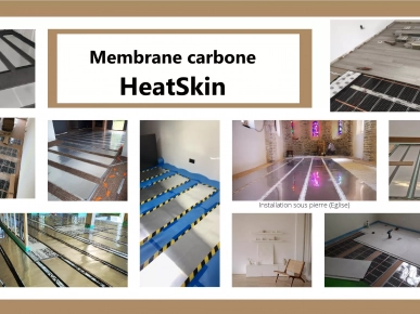 Chauffage rayonnant au sol par membrane carbone heatskin