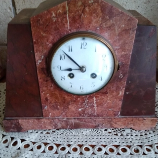 Ancienne Pendule En Marbre Rose Ancienne Pendule En Marbre Rose