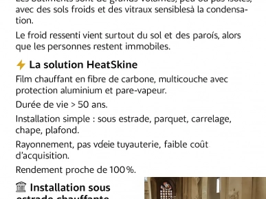 Chauffage rayonnant pour les églises et lieux de cultes