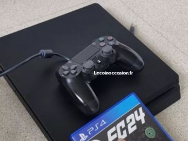 PS4 Slim 500Go + manette + FC24 PS4 Slim 500Go + manette + FC24