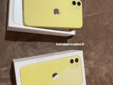 Iphone 11 jaune ACCESSOIRES + GARANTIE