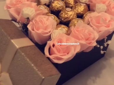 bouquet de chocolat et fleurs