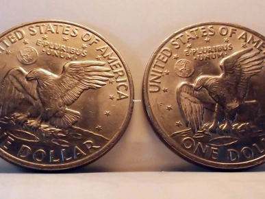 4 pieces de monnaie americaines.
