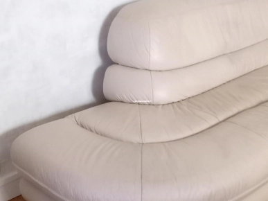 Canapé d'angle avec côté rotatif beige