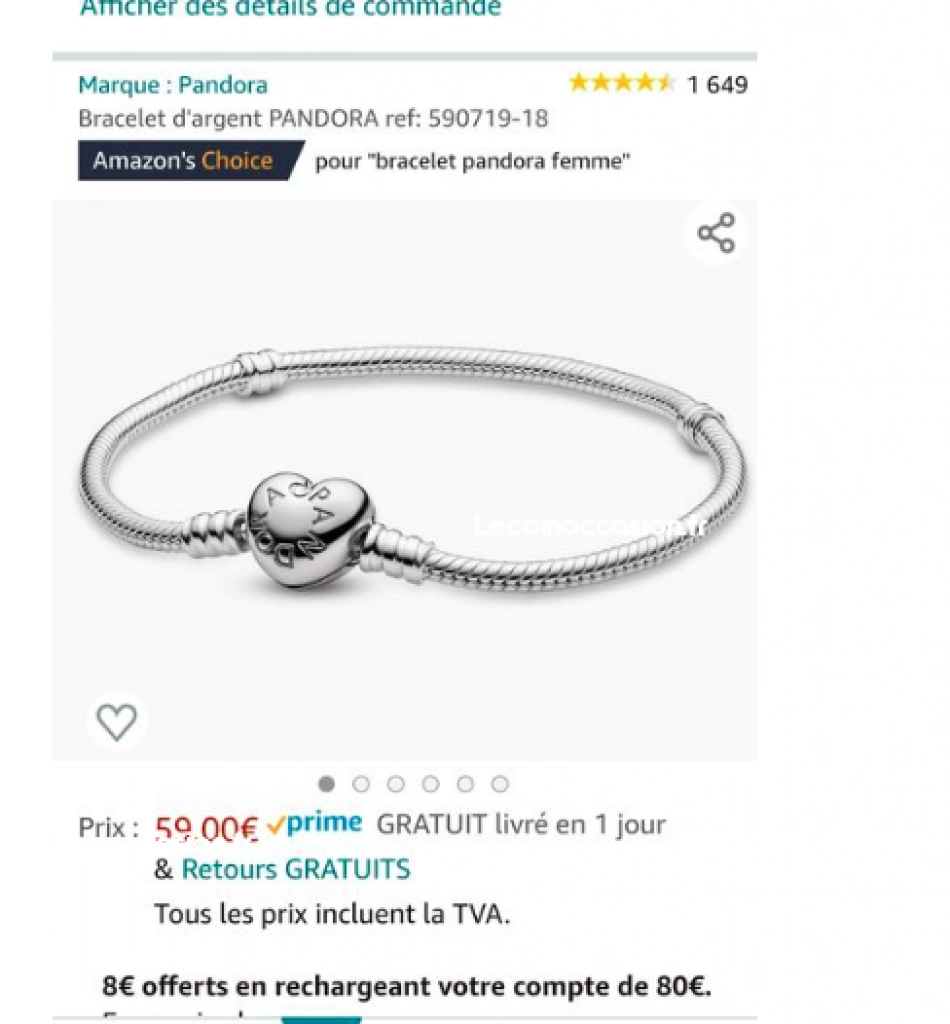 Vends bracelet Pandora neuf
