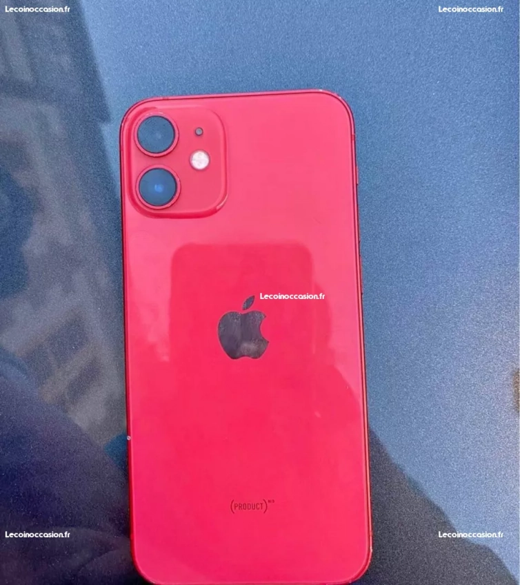 iPhone 12 mini red product (boîte + accessoires)