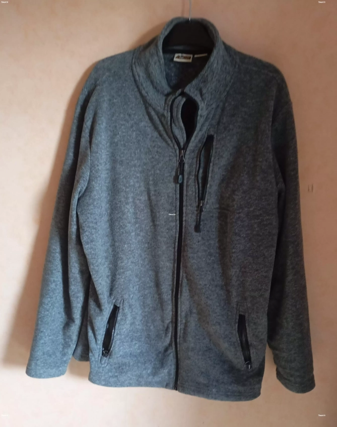 Gilets polaires fins TopCraft  gris foncé