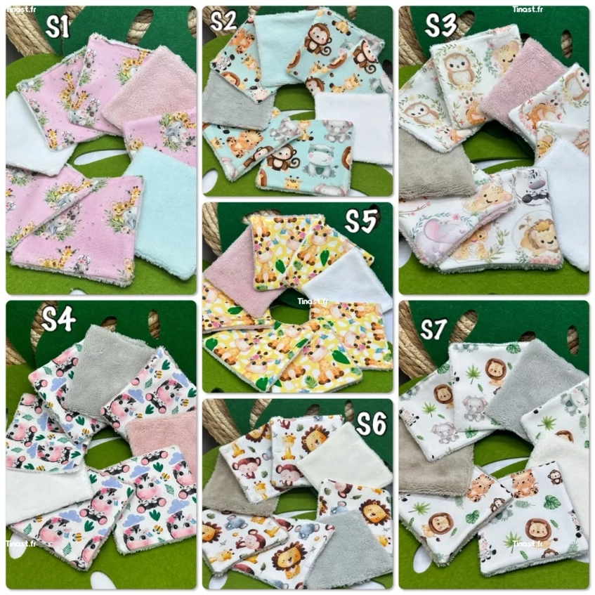 lingettes lavable et réutilisable lot de 10