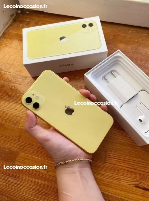 Iphone 11 jaune ACCESSOIRES + GARANTIE