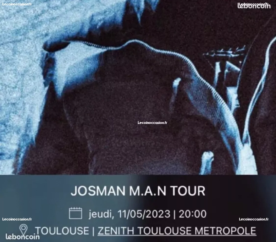 2 place pour Josman Toulouse