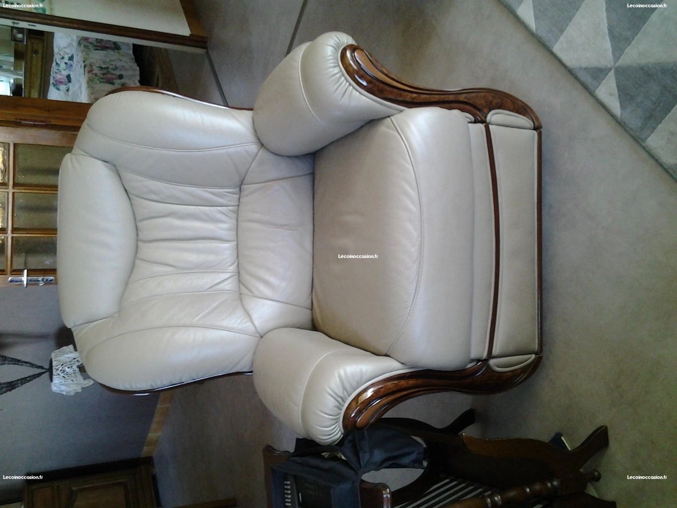 Fauteuil de salon en cuir