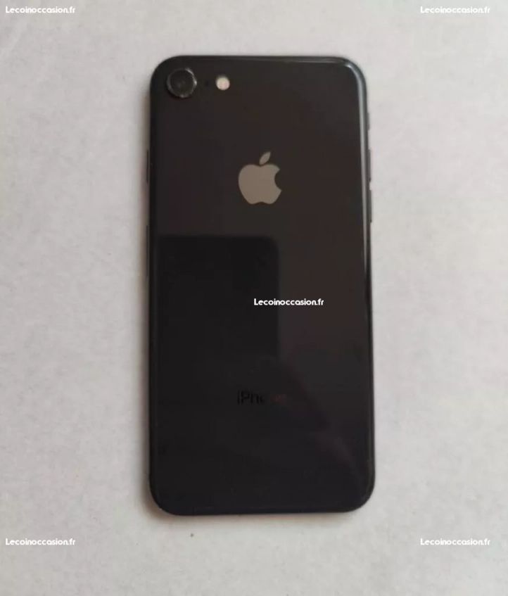 iPhone 8 (noir) avec boîte et accessoires