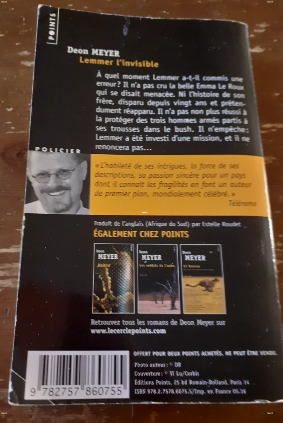 Livre "Lemmer l'invisible"