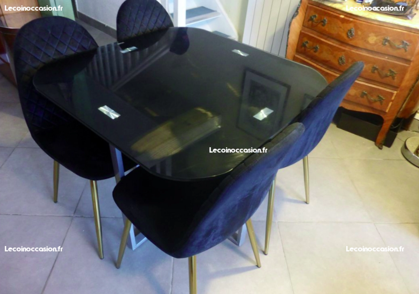 Table Verre noire