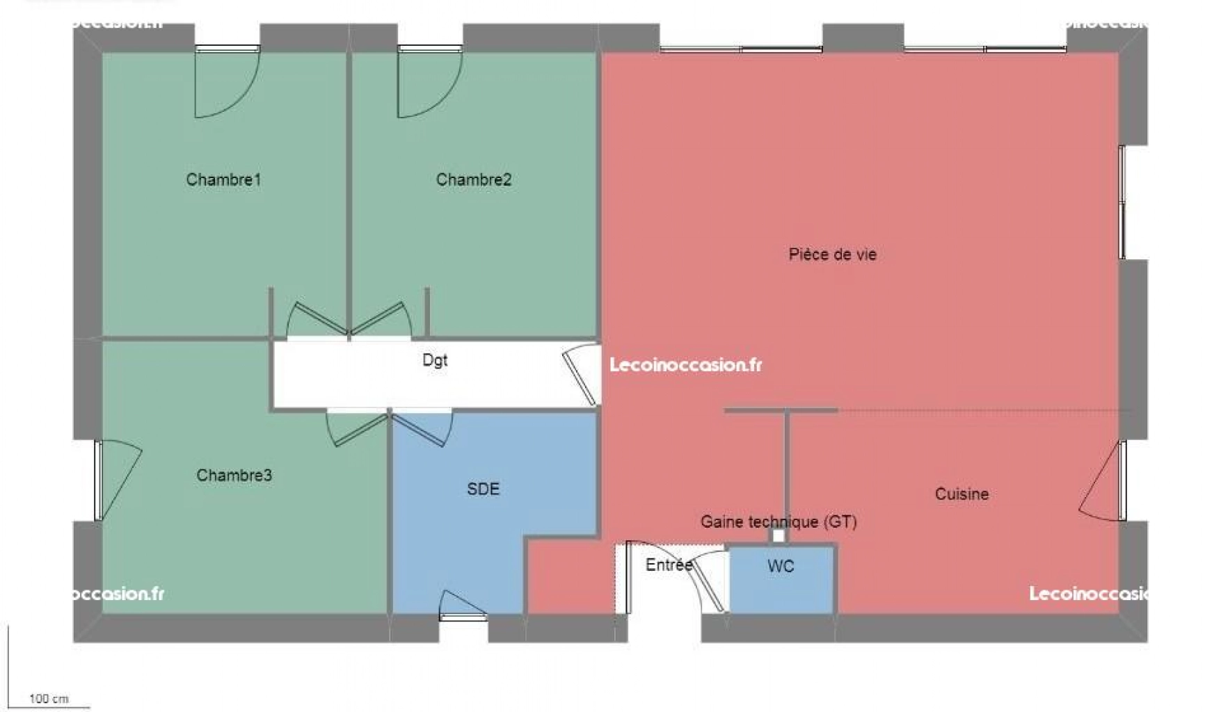 Maison 3 pièces 82 m²