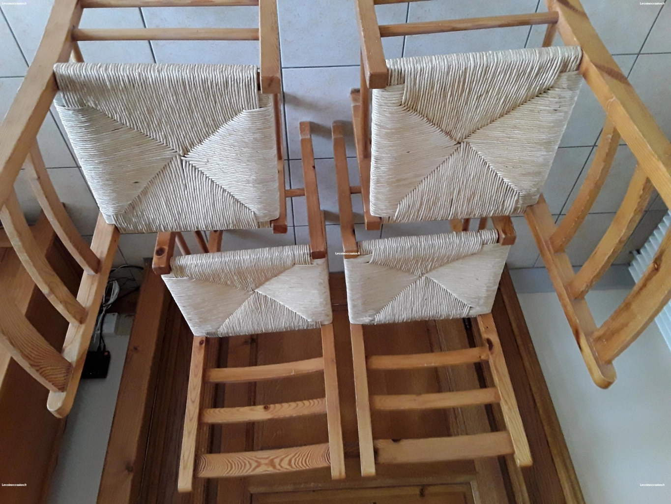 Chaises de cuisine en bois pin