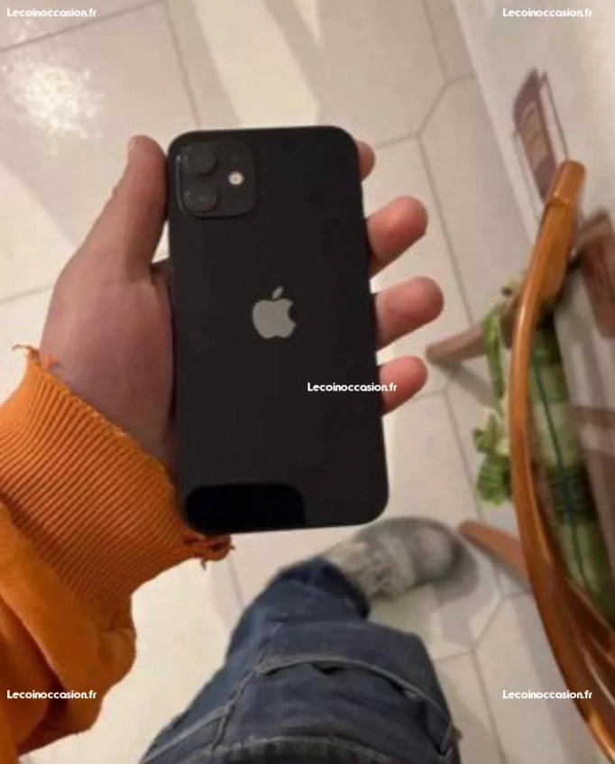 iPhone 12 (noir) avec boîte et accessoires
