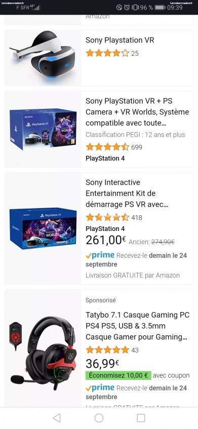 Vend casque VR