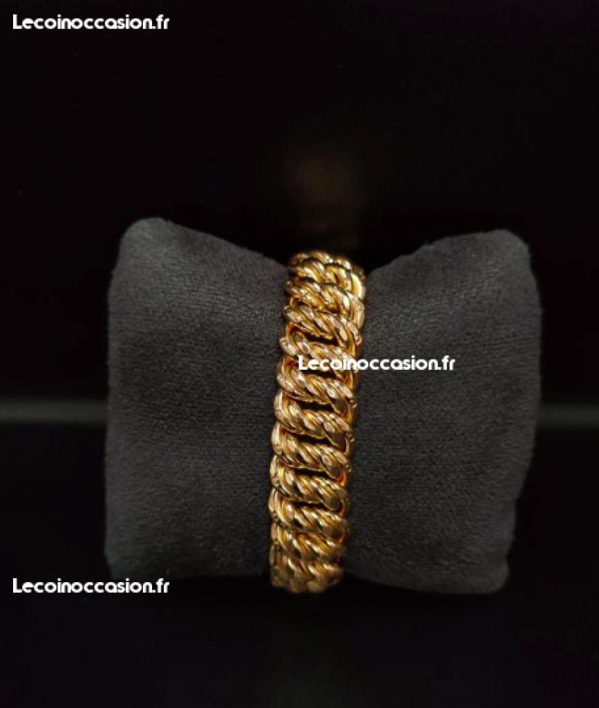 Bracelet maille américaine or jaune 750 neuf